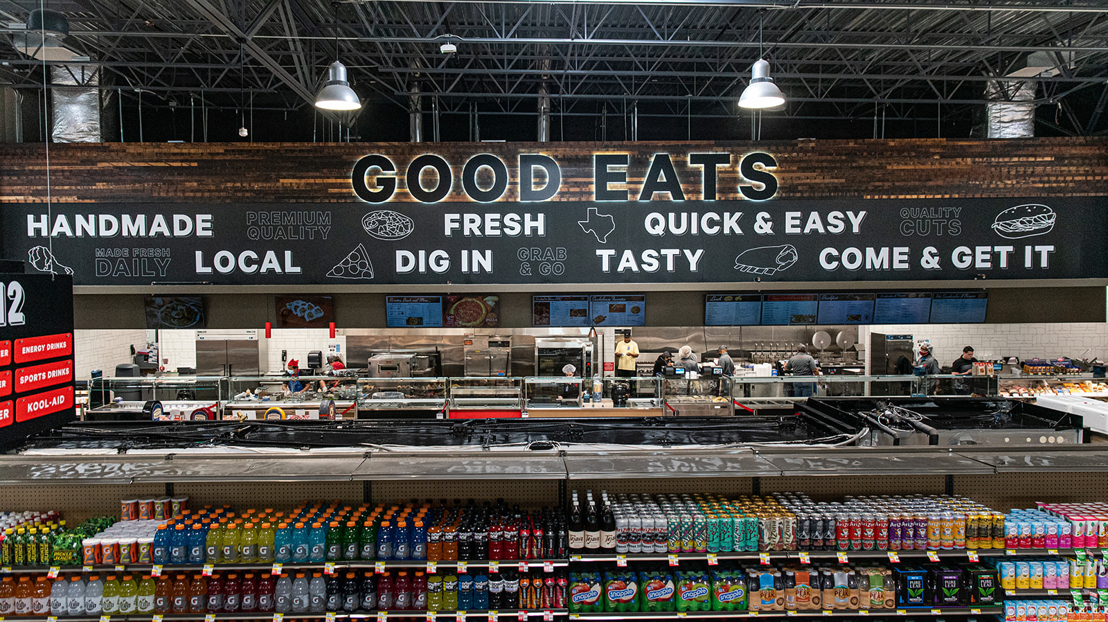 Brookshire Brothers grocery store hot foods signage