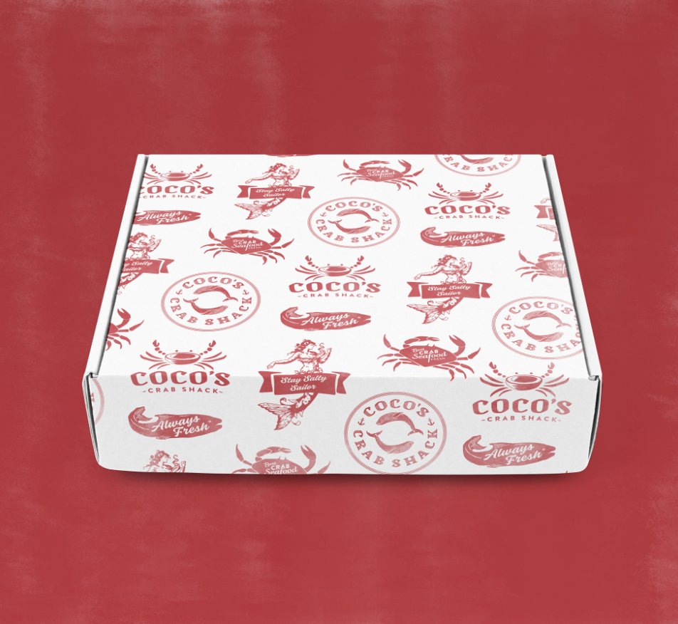 cocos crab shack business cards