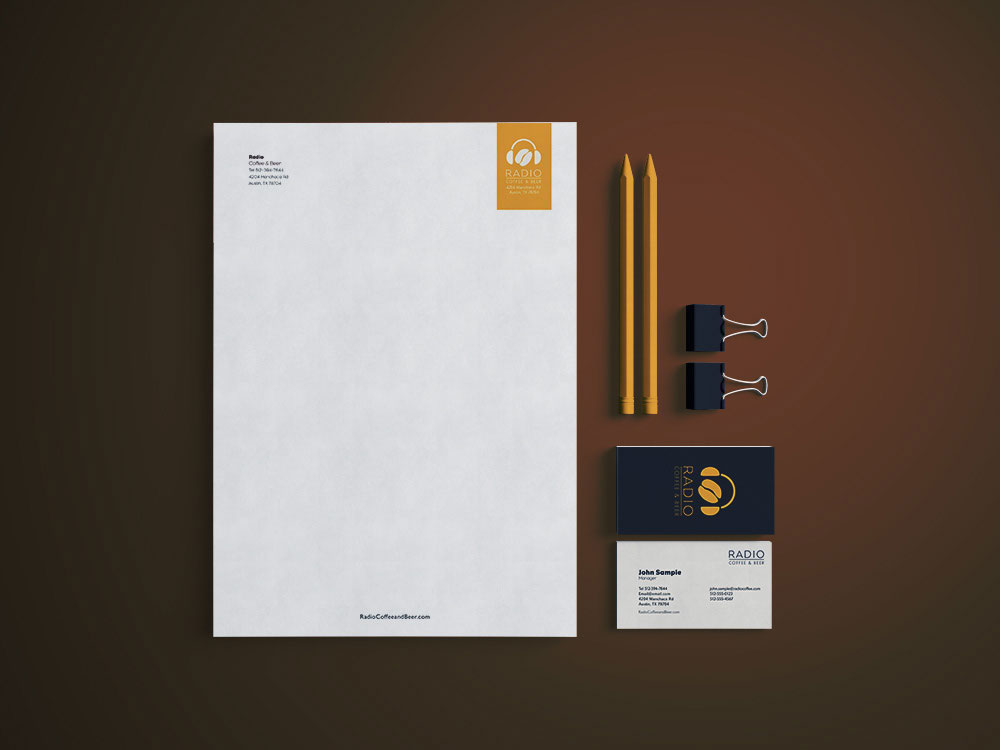 radio logo letterhead package alternate view