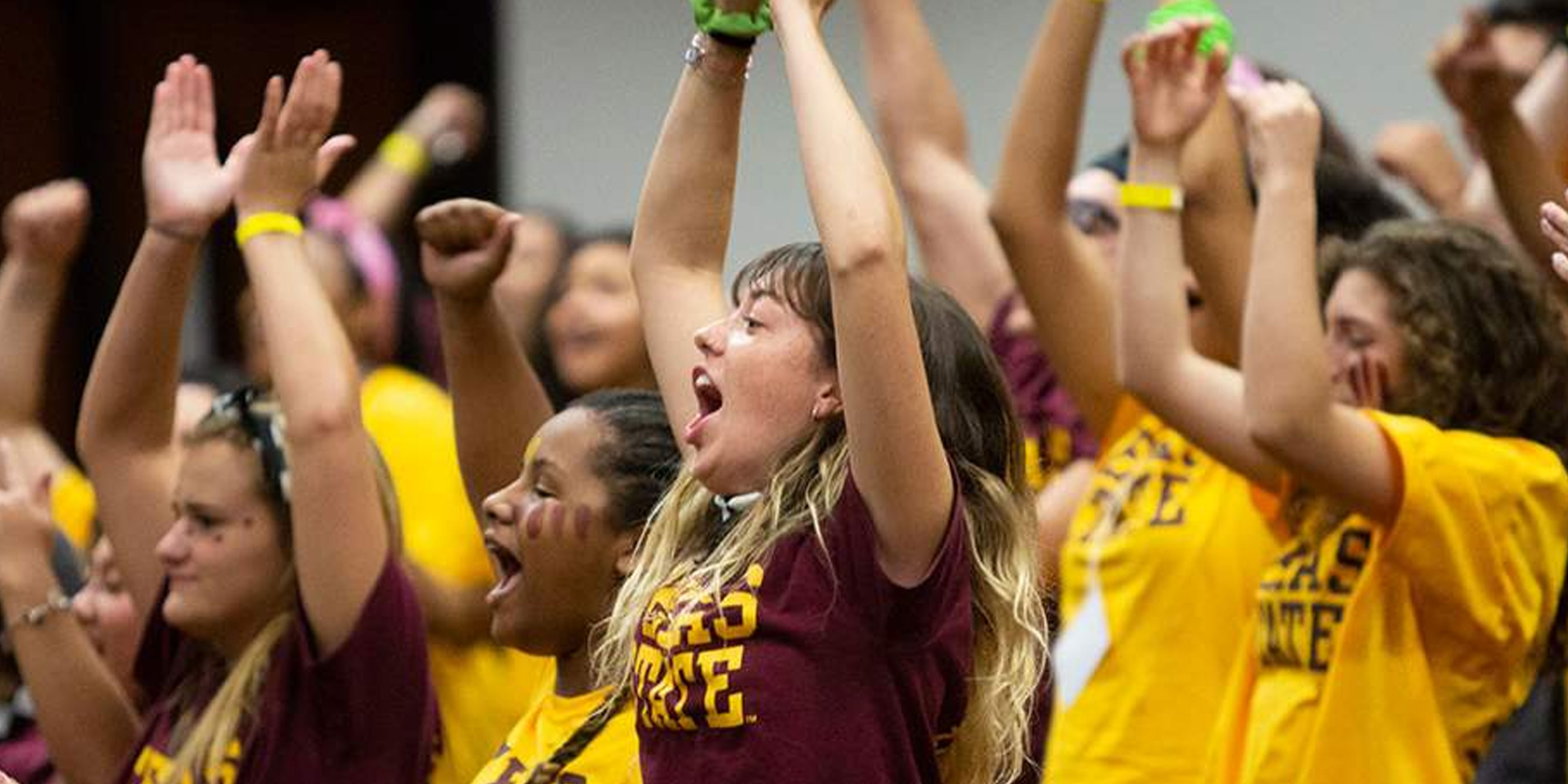 students at New student orientation