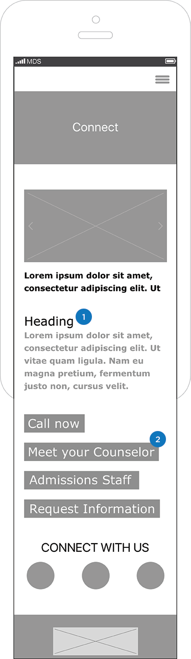 information architecture in color showing page types