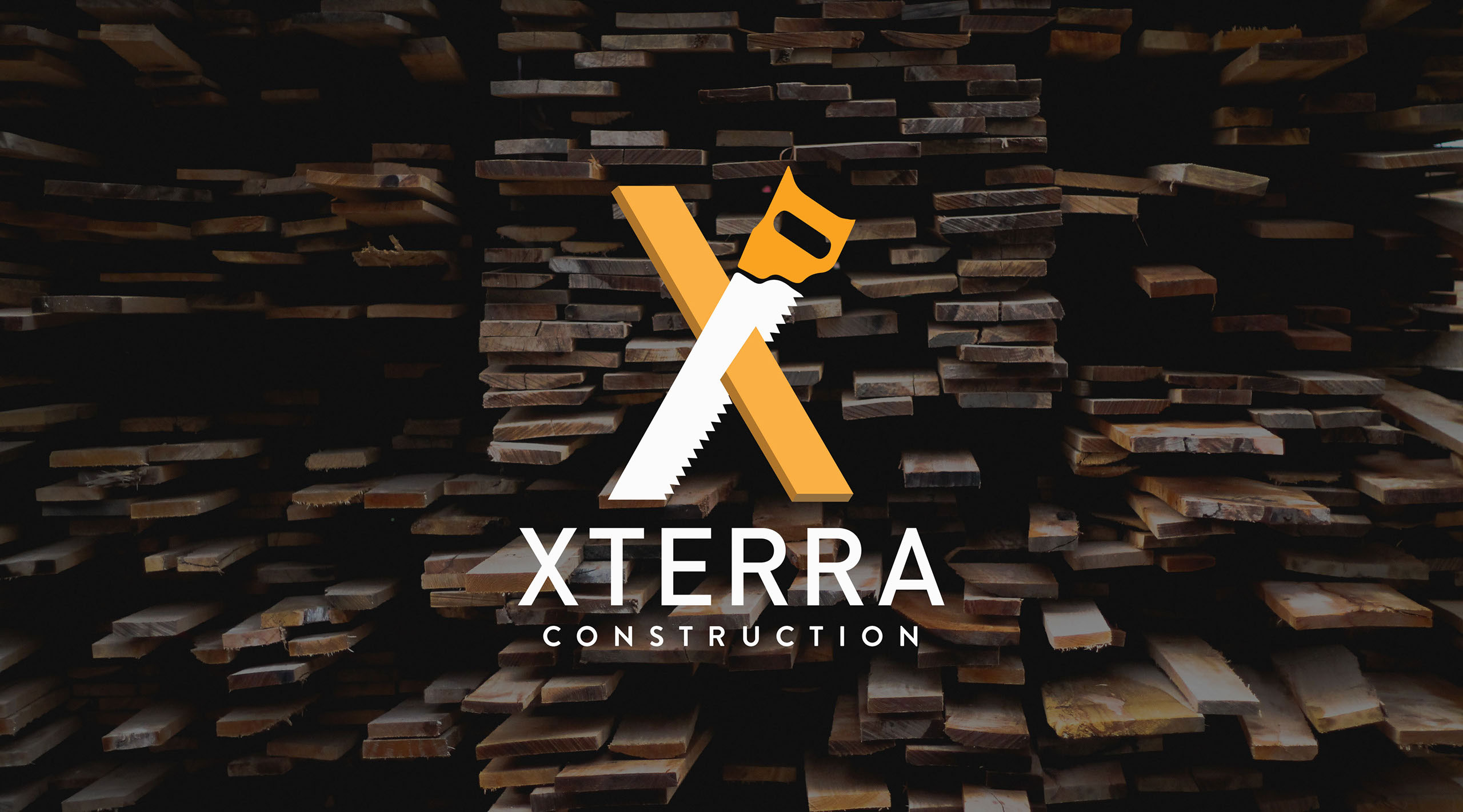 xterra logo design on top of stacked wood