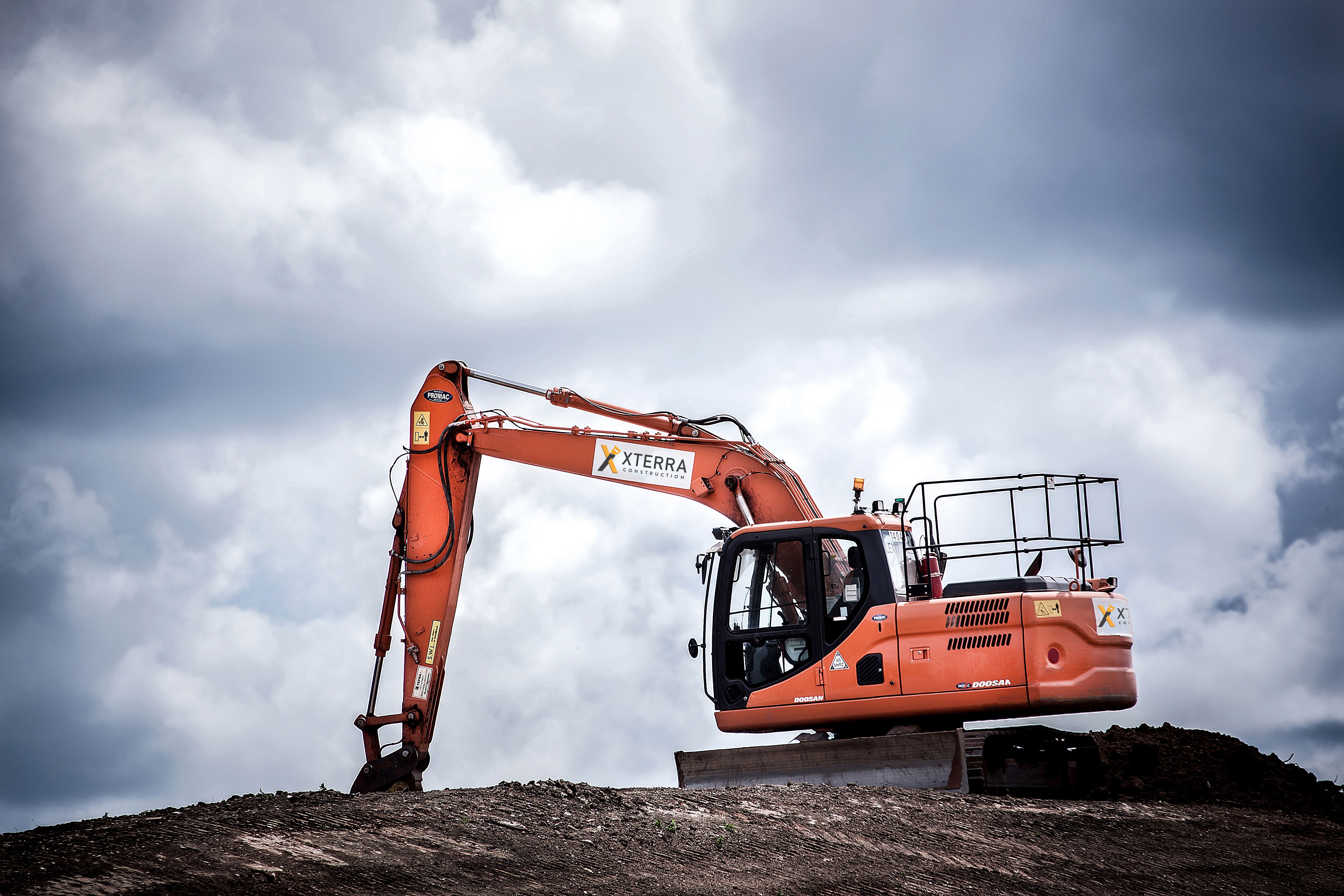 xterra logo on excavator