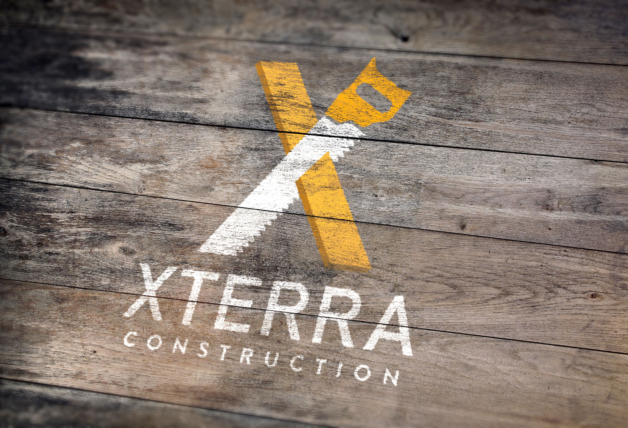 xterra logo painted on wood